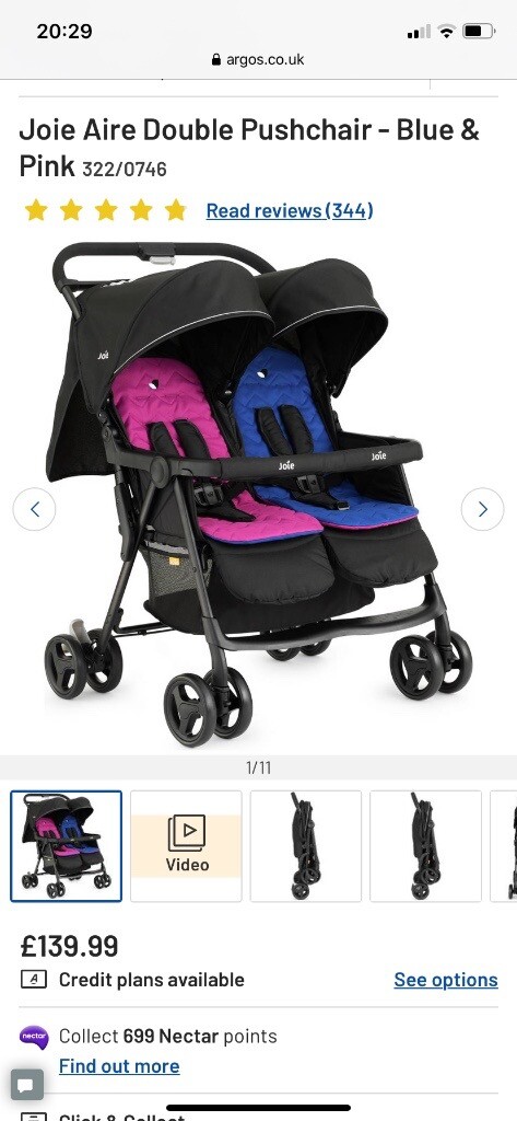 argos joie double buggy